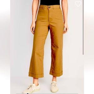 Old Navy high waisted cropped wide-leg chino pants